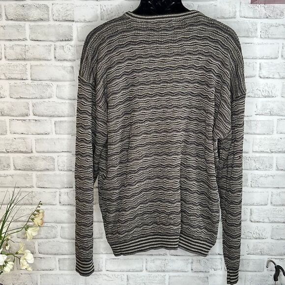 Vintage 90’s Pronto Uomo Sweater Long Sleeve Crewneck Knit Stripe SIZE XXL - Picture 4 of 6